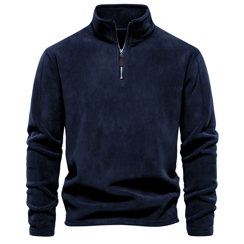RIVANI | Felpa in Pile con Mezza Zip