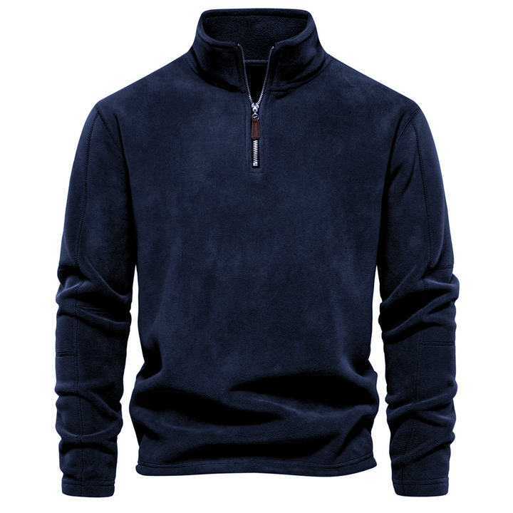 RIVANI | Felpa in Pile con Mezza Zip