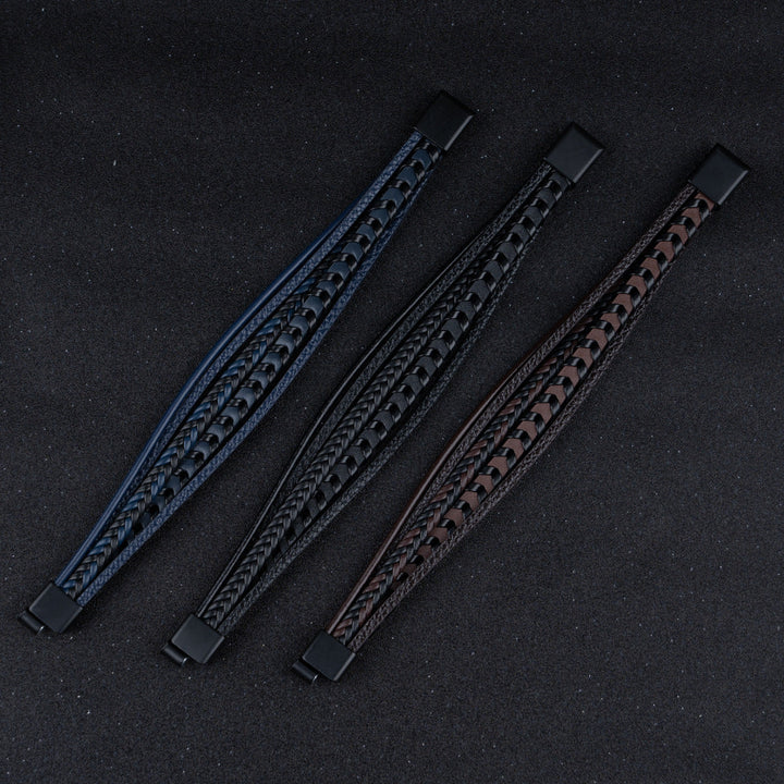 ROSSI ROMA | BRACCIALE DA UOMO DI PELLE DI LUSSO
